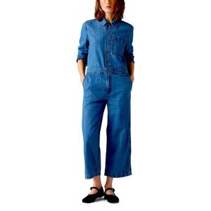 Levi's Women's Denim Long Sleeve Heritage Jumpsuit Boho Bohemian